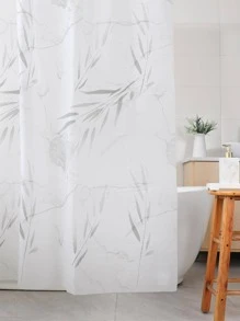 1入組葉子圖案淋浴現代PEVA防水浴簾 - 彩色 - 查看 3