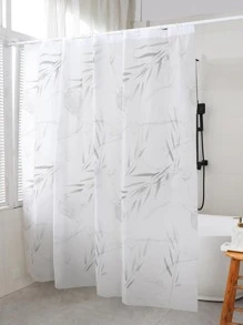 1入組葉子圖案淋浴現代PEVA防水浴簾 - 彩色 - 查看 2