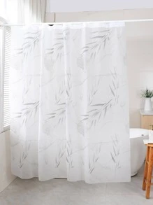1入組葉子圖案淋浴現代PEVA防水浴簾 - 彩色 - 查看 1