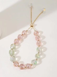 1 chiếc vòng tay pha lê phong cách Mori siêu dễ thương với nhiều hạt nhiều màu làm quà tặng tốt nghiệp, số lượng hạt ngẫu nhiên. - Nhiều màu - Xem 2