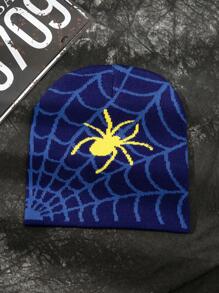 男士蜘蛛網圖案豆豆帽 - 彩色 - 查看 2