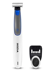 1pc Stainless Steel Rechargeable Beard Trimmer, Modern Multifunction Razor For Household - White - View 1