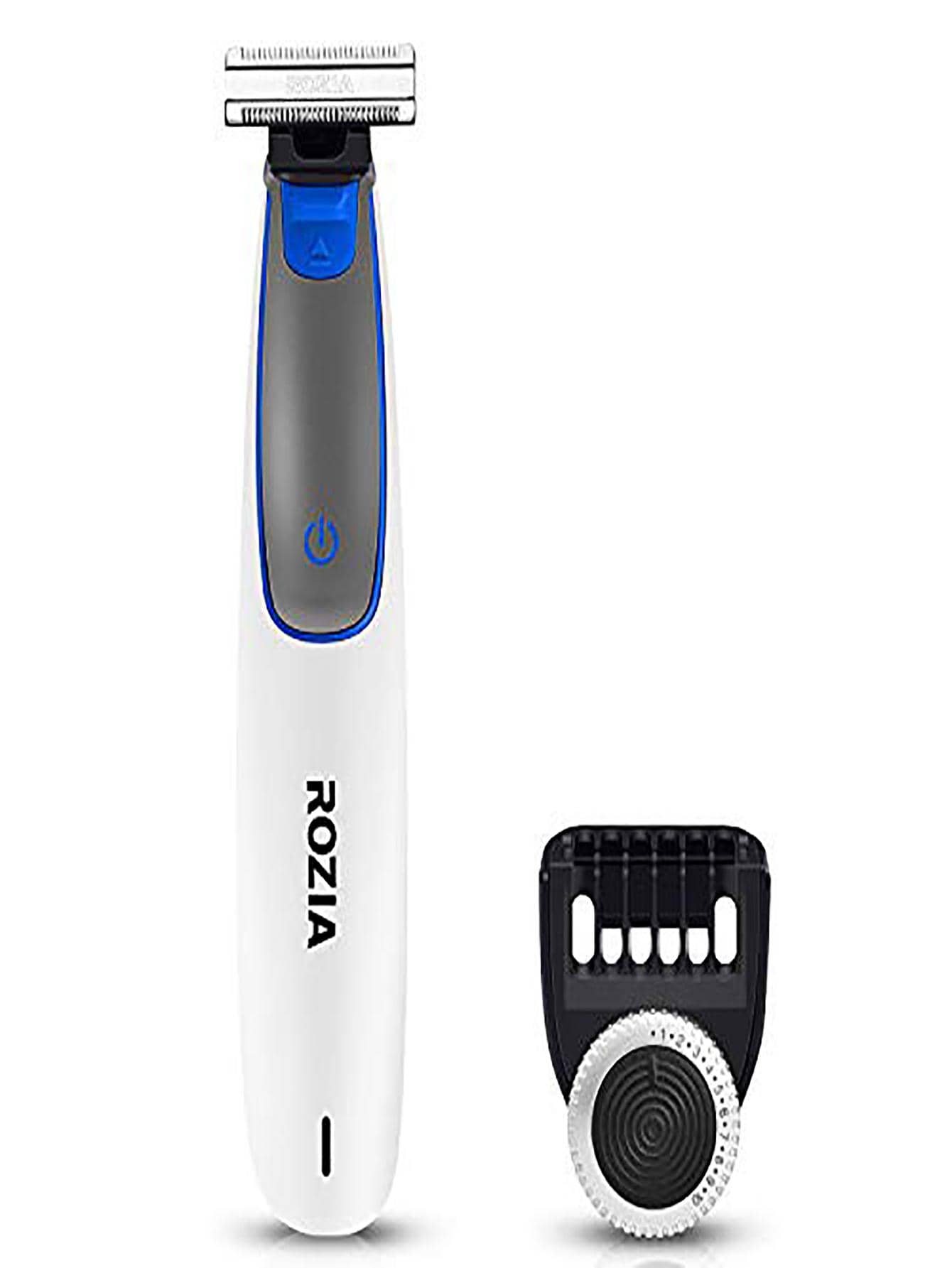 1pc Stainless Steel Rechargeable Beard Trimmer, Modern Multifunction Razor For Household - White - View 1