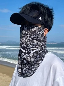 Khăn quàng cổ in hình Paisley cho nam - màu đen - Xem 1