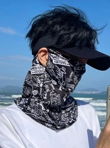 Khăn quàng cổ in hình Paisley cho nam - màu đen - Xem 4