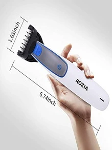 1pc Stainless Steel Rechargeable Beard Trimmer, Modern Multifunction Razor For Household - White - View 4
