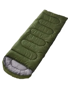 1pc Sleeping Bag For Adults Kids Boys And Girls, Suitable For Outdoor Camping, Backpacking, Traveling, Lightweight Design, Comes With Compression Bag - Army Green - View 1