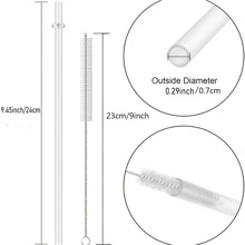 11 Piezas Pajitas Reutilizables De Plástico De Polímero De Colores Largos Con Diseños De Arcoíris Para 20 Onzas (alrededor De 591,4 Ml) 30 Onzas (unos 850,5 Ml) Tazas De Viaje.