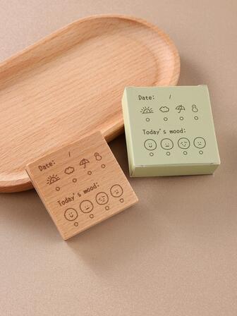 1入組卡通圖案木制郵票