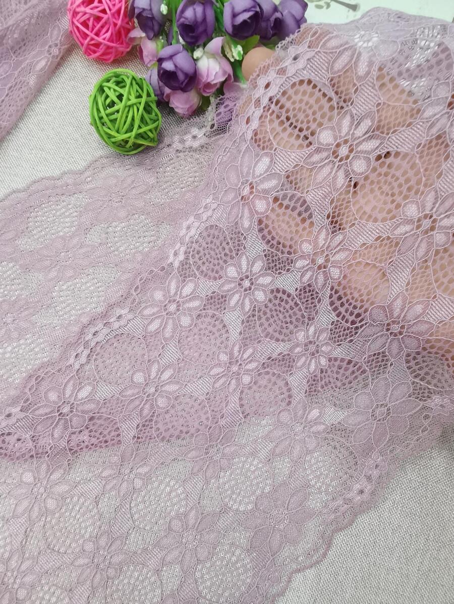 1入組1.5米長,18厘米寬的彈性花邊裝飾,適用於diy服裝、帽子、裙子等