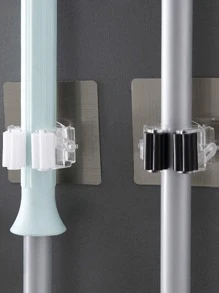 1入組拖把和掃帚架 - 黑色 - 查看 6