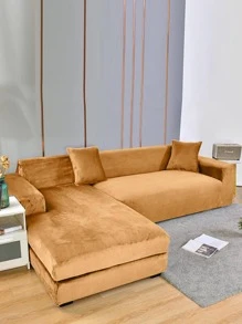 1 vỏ bọc ghế sofa co giãn bằng lông nhân tạo Silver Fox, trang trí nhà tối giản hiện đại cho phòng ngủ, phòng ăn, thân thiện với vật nuôi - Lạc đà - Xem 1