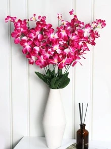 1入組滌綸人造花，現代婚禮假花，家居裝飾 - 玫紅色 - 查看 8