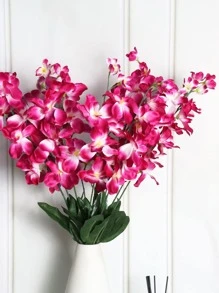 1入組滌綸人造花，現代婚禮假花，家居裝飾 - 玫紅色 - 查看 6