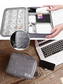 Cable Storage Bag Waterproof Digital Electronic Organizer Portable USB Data Line Charger Plug Storage Bag