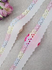 1pc 0.9M Polyester DIY Webbing Lace, Modern Multicolor Lace Trim For Dress - Multicolor - View 1