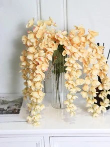 1pc Polyester Artificial Flower Vine, Modern Artificial Flower Garland For Wedding, Home Decor - Champagne - View 2