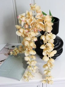 1pc Polyester Artificial Flower Vine, Modern Artificial Flower Garland For Wedding, Home Decor - Champagne - View 6