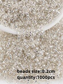 1000pcs/set Creative PMMA Clear Acrylic Beads DIY Jewelry Accessory For Women For DIY Jewelry Making - White - View 3