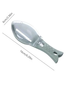 1入組FishDesign魚鱗去除工具，白色ABS廚房用手動魚鱗刨