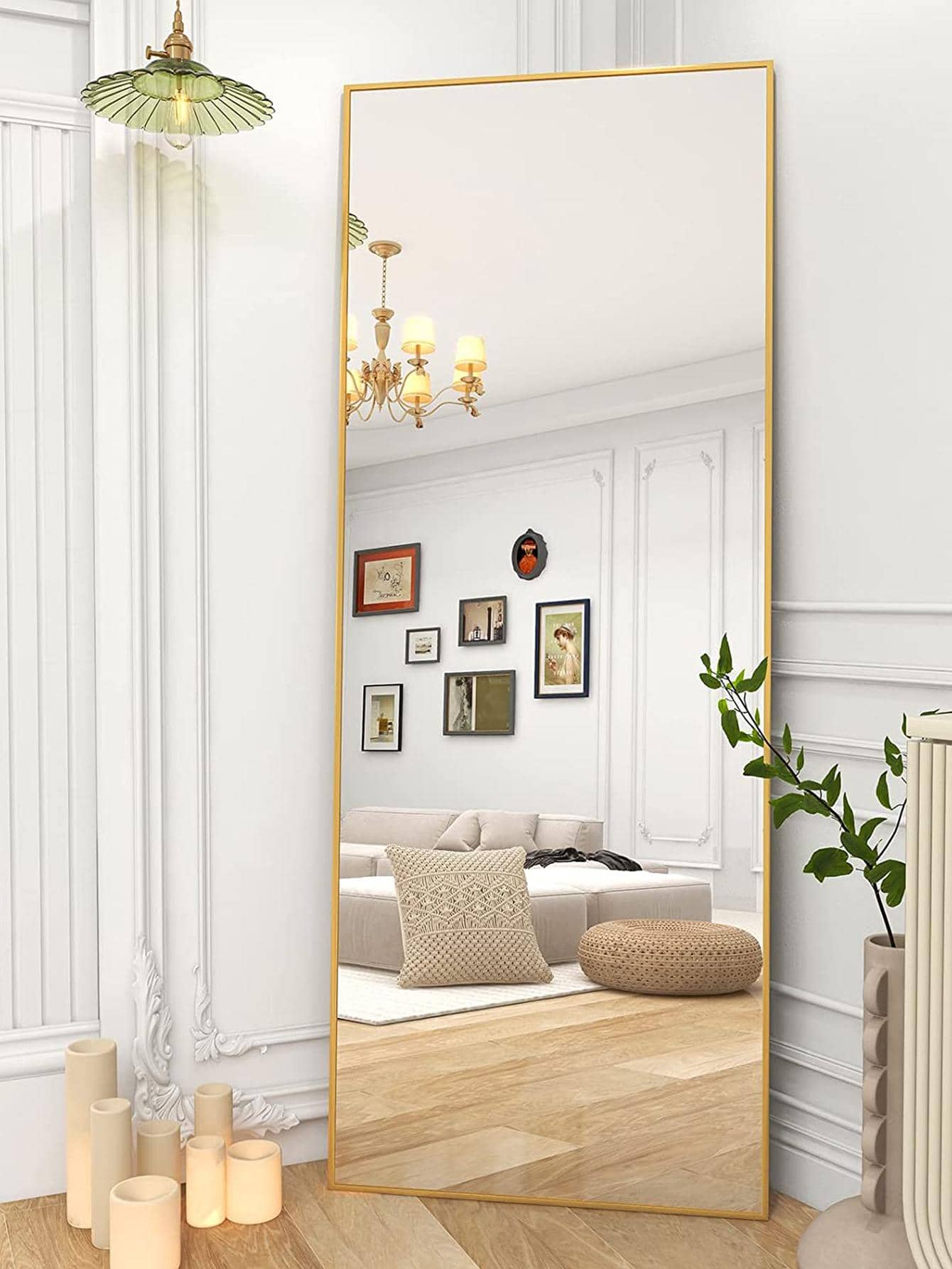 63"x21" Full Length Mirror Rectangle Body Dressing Floor Standing Mirrors