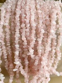 100 顆天然碎片石珠 3-6 毫米 7 脈輪套裝寶石水晶手鍊 DIY 珠寶手鍊手工珠寶配件手工天然寶石項鍊手鍊腳踝腰鍊製作配件 - 粉晶 - 查看 6
