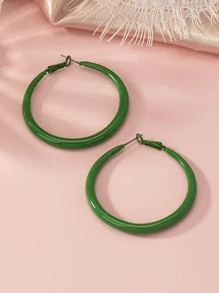 Hoa tai vòng tối giản - màu xanh lá - Xem 3