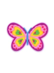 25入組卡通蝴蝶設計鞋PVC可愛鞋飾適用於洞洞鞋 - 彩色 - 查看 5