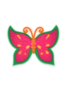 25入組卡通蝴蝶設計鞋PVC可愛鞋飾適用於洞洞鞋 - 彩色 - 查看 2