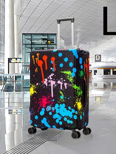 Splash Ink Pattern Luggage Cover Washable