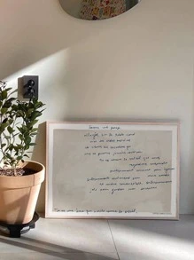 1 件高清印刷帆布海报，油画喷墨，英文文字引文图案，复古时尚小众装饰艺术风格，适用于客厅、卧室、沙发背景、玄关柜、桌面、墙面艺术，可更换画布，最大尺寸 60*90 厘米，木质磁性挂轴（配简约木质挂轴），艺术礼品，家居装饰