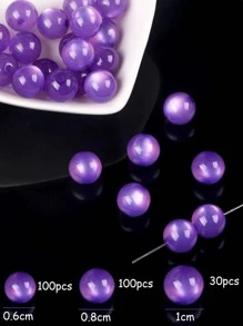 1入組時尚6/8mmDIY珠子適合女士DIY首飾製作 - 紫色 - 查看 4