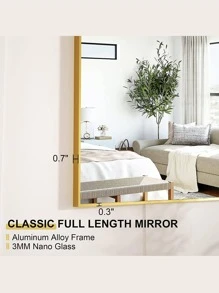 63"x21" Full Length Mirror Rectangle Body Dressing Floor Standing Mirrors