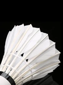 3pcs White Polyamide Shuttlecock For Sports - White - View 3