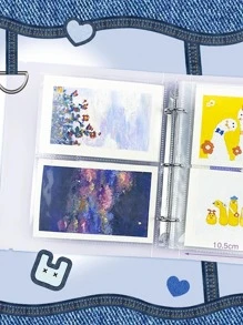 Waka Waka 1 pieza Álbum de fotos con diseño de corazón - Azul Marino - Ver 2