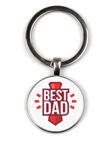 Móc khóa hình tròn Charm hình chữ cái - Bạc - Xem 1