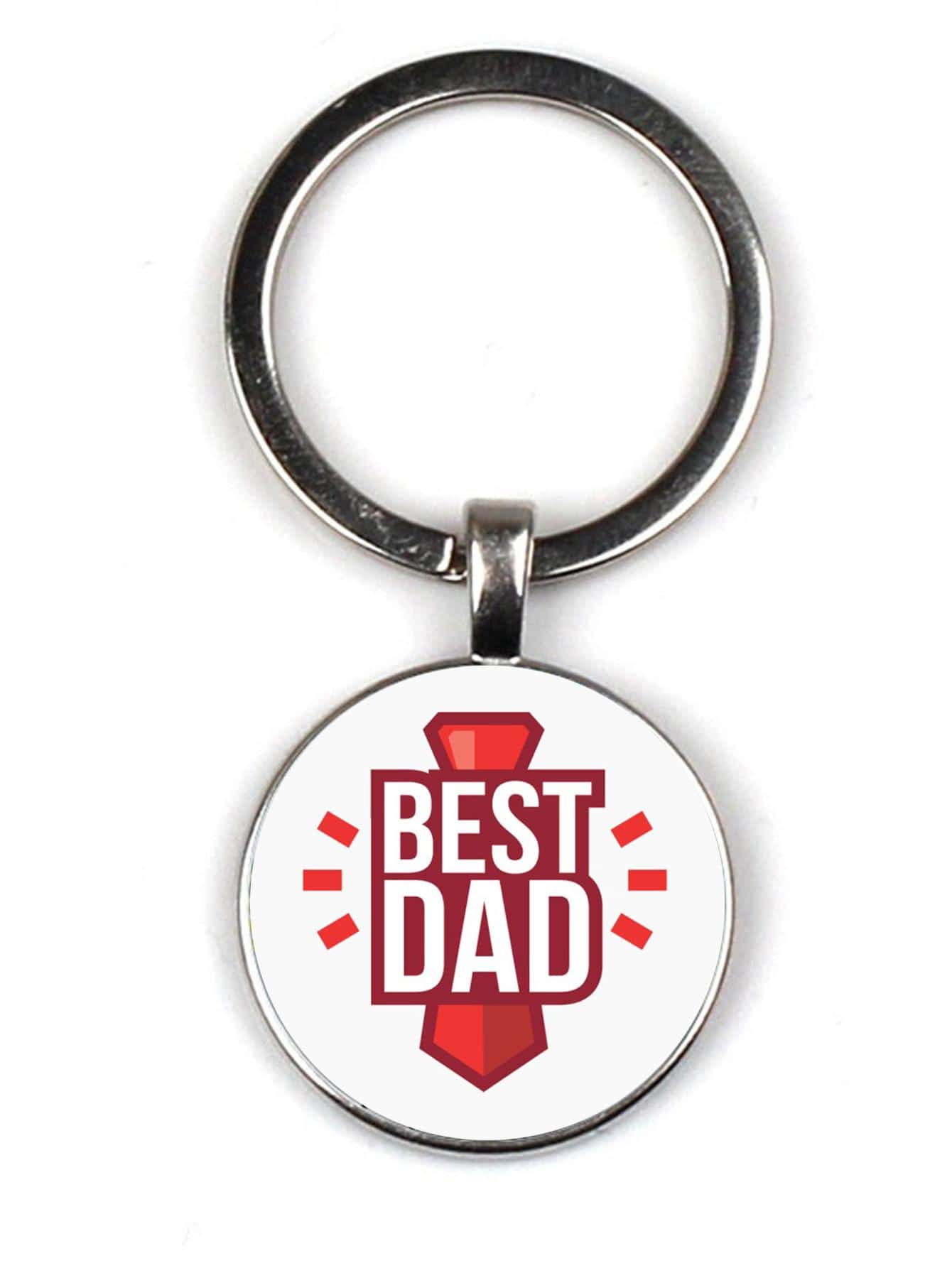 Móc khóa hình tròn Charm hình chữ cái - Bạc - Xem 1