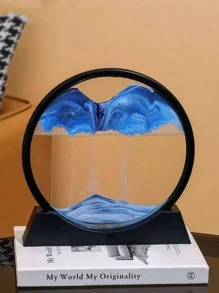 1pc Glass Decoration Craft, Creative Sand Design Decoration Object For Home Decor - Black - View 4
