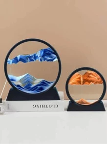 1pc Glass Decoration Craft, Creative Sand Design Decoration Object For Home Decor - Black - View 5