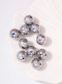 10pcs/set Creative PMMA Ball DIY Jewelry Accessory For Women For DIY Jewelry Making - Silver Gray - View 2
