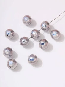 10pcs/set Creative PMMA Ball DIY Jewelry Accessory For Women For DIY Jewelry Making - Silver Gray - View 4