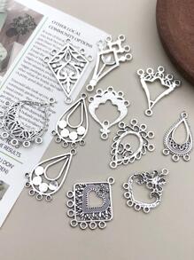 20 件/套复古波西米亚风格银耳环吊坠 DIY 耳环配件 手工珠宝用品