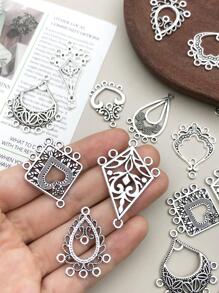 20 件/套复古波西米亚风格银耳环吊坠 DIY 耳环配件 手工珠宝用品