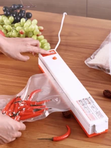 電動真空食品密封機家用真空包裝機 220V 自動真空包裝機帶 10 件保存袋廚房工具歐盟插頭