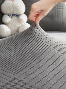 1入組幾何設計沙發套無填充物，家用防水滌綸彈力沙發套 - 深灰色 - 查看 7