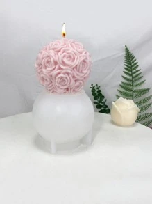 1入組矽膠創意蠟燭形矽膠模具適用於手工 - 白色 - 查看 2