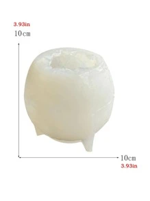 1入組矽膠創意蠟燭形矽膠模具適用於手工 - 白色 - 查看 4