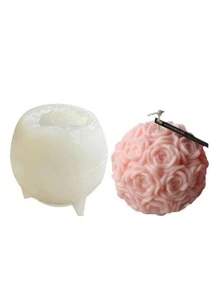 1入組矽膠創意蠟燭形矽膠模具適用於手工 - 白色 - 查看 6