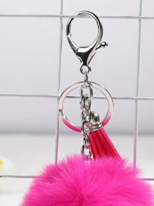 絨球墜飾鑰匙圈