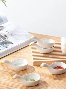 1入組天鵝設計調料碟 - 白色 - 查看 8